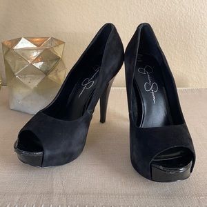 Jessica Sipmson Black Suede shoes